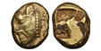 1084940 GREEK. IONIA. Phocaea (Phokaia). Struck circa 521-478 BC. EL Hecte (1/6 Stater). NGC XF (Extremely Fine) Strike 4/5 Surface 4/5.  2.57gm. Horned head of river god, left; small seal upward at right / Quadripartite incuse square. Bodenstedt ...