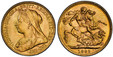 1084971 AUSTRALIA. Victoria. (Queen, 1837-1901). 1899-P AV Sovereign. PCGS MS63.  Perth. Older veiled head left / St. George slaying the dragon. KM 13; SCBC-3876; Fr.-25.

Please use this link to verify the PCGS certification number <a href="http:...
