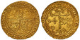1079077 FRANCE. Anglo-Gallic. Henry VI. (King, 1422-53). (1422-50)-(lis) AV Salut d'Or. NGC MS66.  Saint-Lô. 3.53gm. HERICVS DEI GRA FRACORV Z AGLIE REX. The Archangel Gabriel standing before the Virgin Mary, to whom he holds out a parchment beari...