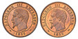 1086190 FRANCE. Napoleon III. (Emperor, 1852-1870). 1855 (a) Bronze Essai 2 Centimes. NGC MS65RB (Red-Brown).  By Barre. Paris. NAPOLEON III EMPEREUR (date). Head within circle left / NAPOLEON III EMPEREUR (date). Head within circle left. Mazard 1...