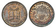 1085170 GERMAN STATES. Augsburg. 1730 (Johann Christian Holeisen, Mintmaster) AR Pattern or Off-Metal Ducat. NGC MS62.  2.54gm. Radiant eye of God above an open book with inscription on two-lines; AV CON/ GVST FESS// PS•XVII•8• / Ornate shield of ...