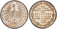 1086561 GERMAN STATES. Frankfurt Am Main. 1855 AR 2 Gulden. PCGS MS67.  FREIE STADT FRANKFURT. Crowned eagle with wings spread / ZUR / DRITTEN / SACULARFEIER / DES / RELIGIONS / FRIEDENS / VOM 25 SEPT. / 1555 over 1855. Inscription within laurel w...