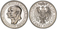 1085086 GERMAN STATES. Prussia. Wilhelm II. (Kaiser, 1888-1918). 1911-A AR 3 Mark. PCGS PR65 Cameo.  Berlin. Edge: GOTT MIT UNS. Friedrich Wilhelm III, Wilhelm II left within circle / Crowned imperial eagle with shield on breast. KM 531. Proof; Ja...
