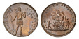 1086455 GREAT BRITAIN. Middlesex. 18th. Century (ND) CU Halfpenny Token. NGC MS65BN (Brown).  Edge: SPENCE DEALER IN COINS. THE END OF OPPRESSION. Two men standing before a bonfire and cheering as a pile of land titles and deeds are burned / RENTS...