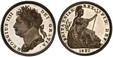 1086596 GREAT BRITAIN. George IV. (King, 1820-1830). 1822 CU Farthing. PCGS PR64.  GEORGIUS IIII DEI GRATIA. Laureate head left / BRITANNIAR. REX: FID: DEF:. Britannia seated right. KM 677. Proof; SCBC-3822.

Struck in coin alignment. Extremely ra...