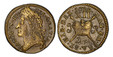 1086347 IRELAND. 1689 Dec Brass Shilling. PCGS MS64.  Laureate bust of James II, left / Date and denomination above crown over crossed scepters. KM 94; S-6581L.

Gun Money Coinage. Large size.

Please use this link to verify the PCGS certification...
