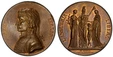1085396 ITALIAN STATES. Cisalpine Republic. 1797 Bronze Medal. PCGS SP64BN (Brown).  Dies by G. Vasallo and J. Salvirck (Unsigned). 34.8mm. 20.52gm. Uniformed bust of Napoleon with long hair, left / Allegorical figure of Pax standing with a palm b...