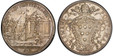 1084917 ITALIAN STATES. Papal States. Clement X. (Pontiff, 1670-1676). MDCLXXII (1672) AR Piastra, Scudo of 80 Bolognini. PCGS MS62.  Rome. 32.00gm. Papal tiara and crossed keys above shield of arms / Port of the Civitavecchia, home of the Papal f...