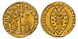 1084881 ITALIAN STATES. Venice. Paolo Renier. (Doge, 1779-1789). (1779-80) ND AR Zecchino. NGC MS65.  21mm. 3.49gm. PAVL. RAINER - S. M. VENET./ DVX. Doge kneeling before standing St .Mark / SIT. T. XPE. DAT. Q. TV - REGIS. ISTE. DVCA. Christ with...