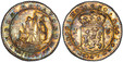 1085115 NETHERLANDS EAST INDIES. Batavian Republic. (1799-1806). 1802-(star) Hessel Slijper(Mintmaster) AR Gulden. PCGS MS64.  Enkhuizen mint. Edge: Milled. 10.37gm. INDIAE BATAVORUM. Early ship sailing / MO · ARG · ORD · FOED · BELG · HOL ·. Crow...