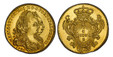1086233 PORTUGAL. Maria I and Pedro III. 1780 AV 4 Escudos, Peca. PCGS MS63.  Lisbon. MARIA I ET PETRUS III... Conjoined laureate bust right / Crowned arms in cartouche. KM 271; Gomes-MP.27.06 .

Superb strike and luster.

Please use this link to ...