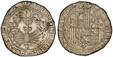 1083497 SPAIN. Ferdinand and Isabel. (King and Queen, 1474-1504). (1497-1504)-S D AR 4 Reales. NGC MS63.  Seville. 32.5mm. 13.71gm. FERNANDVS : ET ELISABET ·. Crowned coat-of-arms; S to left, O/IIII (mark of value) to right / + REX · ET · REGINA ·...
