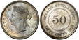 1085913 STRAITS SETTLEMENTS. Victoria. (Queen, 1837-1901). 1898 AR 50 Cents. NGC MS63+.  London. 31mm. 13.53gm. VICTORIA QUEEN. Crowned head left / STRAITS SETTLEMENTS. Value within beaded circle. KM 13; Pridmore 25.

Currently the finest known at...
