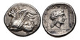 1086744 GREEK. THRACE. Abdera. Struck circa 383-336 BC. AR Tetrobol. NGC AU✭ (About Uncirculated  ✭) Strike 5/5 Surface 5/5.  14mm. 2.98gm. Griffin flying to left / Legend around linear square containing laur. head of Apollo right. Sear 1552; May ...