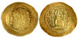 1084803 BYZANTINE.  Romanus IV. (Emperor, 1068-1071 AD). (1068-1071) ND. AV Histamenon Nomisma. NGC Ch. AU (Choice About Uncirculated) Strike 5/5 Surface 5/5.  Constantinople mint. 25mm. 4.38gm. + RwMAN' EVDOKIA//  IC - XC. Christ standing on foot...