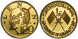 1084654 AJMAN. United Arab Emirates. Rashid Bin Hamad al-Naimi. (Sheikh, 1928-1981). AH1390//1970 AV 100 Riyals. PCGS PR64DCAM (Deep Cameo).  Edge: Reeded. 20.7gm. State emblem in the middle, denomination 100 in Arabic above, and
Government of Ajm...