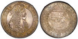 1085941 AUSTRIA. Leopold I. 1683 AR Thaler. PCGS MS63.  Hall. 41.6mm. 28.05gm. LEOPOLDVS:D:G:ROM:IMP:S:A:G:H:B:REX•. Armored bust without lion's head in shoulder drapery / ARCHID:AVS:DVX:BV:CO:TYR:. Crowned arms within Order chain. KM 1303.1 (Prev...