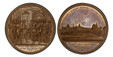 1085167 AUSTRIA. Franz Joseph I. (Emperor, 1848-1916). 1848 Bronzed AE Medal. PCGS MS64.  By Konrad Lange. 56mm. 87.8gm. ANTIOVA • FIDES • NOVVS • DECOR • VRBIS; OLOMVCII • D • II • DECEMBRIS • MDCCCXXXXVIII. View of the imperial castle in Olmütz ...