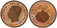 1084806 CAMBODIA. Norodom I. (King, 1860-1904). 1860 Bronze Essai 10 Centimes. PCGS PR65RB (Red-Brown).  By Charles Wurden. Brussels. 30mm. 9.77gm. NORODOM I ROI DE CAMBODGE. Portrait, left signed below truncation / • DIX CENTIMES •. Denomination ...