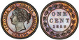 1085367 CANADA. Victoria. (Queen, 1837-1901). 1858 AE Cent. PCGS SP65BN (Brown).  Royal Canadian Mint, Ottawa. Edge: plain. 4.46gm. VICTORIA DEI GRATIA REGINA. CANADA. Laureate head left / ONE CENT. Denomination and date within beaded circle, chai...