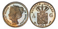 1087235 CURACAO. Wilhelmina. (Queen, 1890–1948). 1901 AR 1/10 Gulden. PCGS PR65 Cameo.  Edge: Reeded. Head left / Crowned arms divide denomination, date below. KM 36. Proof; Scholten 1393.

Please use this link to verify the PCGS certification num...
