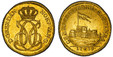 1087078 DENMARK. Christian VI. 1738 Christian Wineke (the Younger, Mintmaster) AV Ducat. PCGS MS61.  3.46gm. D · G · REX · DAN · NORV · VAN · G ·. Crowned double C6 monogram / CHRISTIANSBORG · I · GUINEA ·. Fortress of Christiansborg in inner circ...