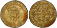 1087316 FRANCE. Charles VI. (King, 1380-1422). (1380-1422) AV Ecu d'Or. PCGS MS64.  Toulouse mint. Crowned coat-of-arms / Cross fleurée, with star in center and inward-facing lis in each angle; all within double polylobe, with crown in each angle....