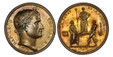 1085398 FRANCE. Napoleon I. ANXIII (1804) AR Medal. PCGS SP63.  By B. Andrieu & R. Jeuffroy. 40.3mm. 33.69gm. Laureate head, right / A Roman senator and a soldier supporting Napoleon I on a shield; an open book on the left and a plowshare on the r...