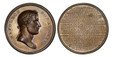 1085171 FRANCE. Napoleon I. (Emperor, 1804-1814 and 1815). 1815 Bronzed AE Medal. PCGS MS64.  By Halliday. 54mm. 72.11gm. NAPOLEON – BONAPARTE. Laureate bust, right; signed on truncation / Biography inscribed on 36-lines. Bramsen 1711; cf. Julius ...