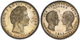 1086641 GERMAN STATES. Bavaria. Ludwig I. 1826 AR Thaler. PCGS MS64.  Edge: Reeded. LUDWIG KOENIG VON BAYERN,  ZEHN EINE FEINE MARK below. Head right / DEM VERDIENSTE SEINE KRONEN, REICHENBACH - FRAUNHOFER below. Profiles facing each other. KM 721...