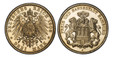 1086171 GERMAN STATES. Hamburg. 1908-J AR 3 Mark. PCGS PR64 Cameo.  Hamburg. Edge: GOTT MIT UNS. Three tower castle on helmeted shield with supporters / Crowned imperial eagle, shield on breast. KM 620; Jaeger 64.

Please use this link to verify t...