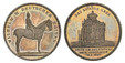 1083795 GERMAN STATES. Prussia. Wilhelm II. (Kaiser, 1888-1918). 1898 AR Medal. NGC MS66.  33.57mm.  18.96gm. The Emperor mounted on horseback to right / The Holy Sepulchre. Marienburg 7131; cf. Whiting 815; Unlisted in Opitz.

To commemorate the ...