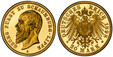 1087111 GERMAN STATES. Schaumburg-Lippe. Albrecht Georg. 1898-A AV 20 Mark. PCGS PR65DCAM (Deep Cameo).  Berlin. Edge: GOTT MIT UNS. GEORG FURST ZU SCHAUMBURG-LIPPE. Head left / DEUTSCHES REICH date, 20 MARK below. Crowned imperial eagle with shie...
