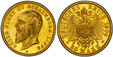 1087113 GERMAN STATES. Schaumburg-Lippe. Albrecht Georg. 1904-A AV 20 Mark. PCGS MS65.  Berlin. Edge: GOTT MIT UNS. GEORG FURST ZU SCHAUMBURG-LIPPE. Head left / DEUTSCHES REICH date, 20 MARK below. Crowned imperial eagle with shield on breast. KM ...