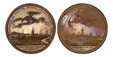 1085169 GERMAN STATES. Ulm. 1704 Bronzed AE Medal. PCGS MS64.  By M. Brunner und G.F. Nürnberger, Nürnberg. Edge: Plain. 47.5mm. 50.32gm. Flying imperial eagle with banner over the city of Ulm / Angel with banner over the city of Augsburg. Forster...