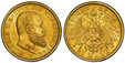 1087115 GERMAN STATES. Württemberg. Wilhelm II. 1914-F AV 20 Mark. PCGS MS66.  Freudenstadt. Edge: GOTT MIT UNS. WILHELM II KOENIG VON WUERTTEMBERG. Head right / DEUTSCHES REICH date, 20 MARK below. Crowned imperial eagle with shield on breast. KM...