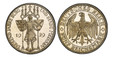 1085099 GERMANY, WEIMAR REPUBLIC. 1929-E AR 5 Reichsmark. PCGS PR65 Cameo.  Muldenhutten. Eagle / Central figure holding shields on poles divides date, five crosses above. KM 66; Jaeger 339.

Struck to commemorate the 1000th Anniversary of Meissen...