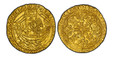 1084870 GREAT BRITAIN. England. Henry V. (King, 1413-1422). (1413-22) ND-Cross patée AV Noble. PCGS MS64.  31mm. 6.94gm. H - ENRICx' DIx' GRAx' REXx' ANGL'x Zx FRANC'x DN'Sx HIBx. King standing in ship and facing holding sword and shield / + IH'C*...