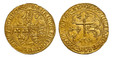 1084821 GREAT BRITAIN. Anglo-Gallic. Henry VI. (King, 1422-53). (1422-1453) ND-(crown) AV Salut d'Or. NGC MS62.  Paris mint. 27mm. 3.49gm. (crown mm) hЄИRICVS : DЄI : GRA : FRACORV : Ƶ : AGLIЄ : RЄX. The Virgin Mary standing behind the arms of Fra...
