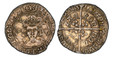 1087160 GREAT BRITAIN. England. Richard III. (King, 1483-1485). (1483-85) ND-(Halved Sun and Rose) AR Groat. PCGS MS62.  London mint. Crowned facing portrait / Long cross with three-pellets in each angle, legends around in two circles. SCBC-2154; ...