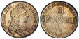 1082925 GREAT BRITAIN. England. William III. 1695 AR Crown. PCGS MS62.  Edge: OCTAVO. First bust of William III right / First harp in left shield. KM 486; SCBC-3470; ESC-990 (Prev. ESC-86); Dav.-3781.

Please use this link to verify the PCGS certi...