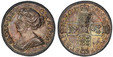 1086139 GREAT BRITAIN. Anne. (Queen, 1702-1714). 1708 AR Shilling. PCGS MS63.  25mm. 6.00gm. ANNA · DEI · - GRATIA ·. Third bust left / MAG - BR · FRA - ET · HIB - REG ·. Crowned shield in cruciform. KM 523.1; SCBC-3610; ESC 1147.
Ex Buckland Dix ...