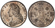 1086249 GREAT BRITAIN. George II. 1736 AR Halfcrown. PCGS MS63.  GEORGIVS · II · - DEI · GRATIA ·. Laureate bust left / F · D · B · - ET · L · D · S · R · I · - A · T · ET · E · - M · B · F · ET · - H · REX ·. Roses and plumes in angles. KM 574.1;...