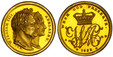 1081170 GREAT BRITAIN. William IV & Queen Adelaide. (King, 1830-1837). 1832 AV Medal. PCGS SP65.  By J. B. Merlen. 1.32gm. WILLIAM IIII - ADELIDE. Laureate and conjoined busts, right; signed below truncation / WHOM GOD PRESERVE. Crowned WA monogra...