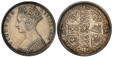 1086739 GREAT BRITAIN. Victoria. (Queen, 1837-1901). 1849 AR "Godless" Florin, Two Shillings. NGC MS63.  Edge: Milled. VICTORIA REGINA. Crowned bust left, with W.W. behind bust within linear circle / Crowned shields of England, Scotland and Irelan...