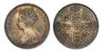 1086817 GREAT BRITAIN. Victoria. (Queen, 1837-1901). 1859 AR Gothic Florin, Two Shillings. NGC MS64.  BRIT... Without die number / Crowned shields of England, Scotland and Ireland in cross formation with flowers at corners. KM 746.1; SCBC-3891; ES...
