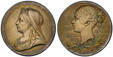 1086790 GREAT BRITAIN. Victoria. (Queen, 1837-1901). 1897 AR Medal. PCGS SP65.  By George William de Saulles (1862 – 1903) after T. Brock and W. Wyon. Edge: Plain. 56mm. VICTORIA ANNVM REGNI SEXAGESIMVM FELICITER CLAVDIT XX IVN · MDCCCXCVII ·. Cro...
