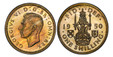 1086811 GREAT BRITAIN. George VI. (King, 1936-1952). 1950 AR, AE & Nickel-Brass 9 Piece Proof Set (Halfcrown through Farthing). PCGS PR66-PR64RB (Red-Brown).  Royal Mint. Bust, left / Various reserve designes. KM PS23; SCBC-PS17.

Grades as follow...