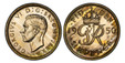 1086811 GREAT BRITAIN. George VI. (King, 1936-1952). 1950 AR, AE & Nickel-Brass 9 Piece Proof Set (Halfcrown through Farthing). PCGS PR66-PR64RB (Red-Brown).  Royal Mint. Bust, left / Various reserve designes. KM PS23; SCBC-PS17.

Grades as follow...