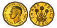 1086811 GREAT BRITAIN. George VI. (King, 1936-1952). 1950 AR, AE & Nickel-Brass 9 Piece Proof Set (Halfcrown through Farthing). PCGS PR66-PR64RB (Red-Brown).  Royal Mint. Bust, left / Various reserve designes. KM PS23; SCBC-PS17.

Grades as follow...